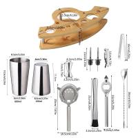 Juego De Barra De Coctelería De Acero Inoxidable Para 1/3/6/9/11 Piezas Kit De Bartender Mezclador De Vino Martini Boston Herramientas De Bar Para Fiesta - details 11