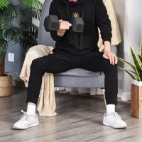 HOMCOM Mancuerna Hexagonal de Hierro Fundido Mancuerna de Goma Mango de Mancuerna Pesos moleteados Metal Goma Negro 1 x 12,5 kg - details 1