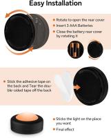 Luces LED de disco con 2 controles remotos, Luces para badería, Luz Nocturna RGB con temporizador, Luces LED inalámbricas de Brillo ajustable, paquete de 6 - details 4