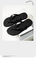 Sandalias De Hombre Para Playa Y Verano Flip Flops De Calidad Alta No Esmeriladas Antideslizantes Casual Negras Para Exterior - details 2