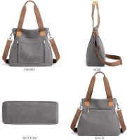 Bolso de hombro de Lona para Mujer, Bandolera multicuional de gran capacidad, para Exteriores, a la moda - details 1