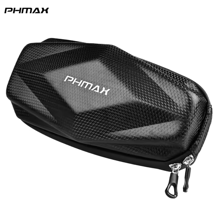 Bolsa De Manillar Para Bicicleta PHMAX Capacidad Grande Absorbe Choques Impermeable Plegable Accesorios Para Skateboard Y Bicicleta Color Negro Material EVA - 1