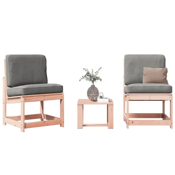 vidaXL Juego de muebles de jardín 3 piezas madera maciza de pino - 1