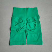 Shorts De Yoga Para Mujer Deporte Cortas De Cintura Alta Sin Costuras Para Gimnasio Y Ciclismo Elevador De Glúteos Fitness - details 11