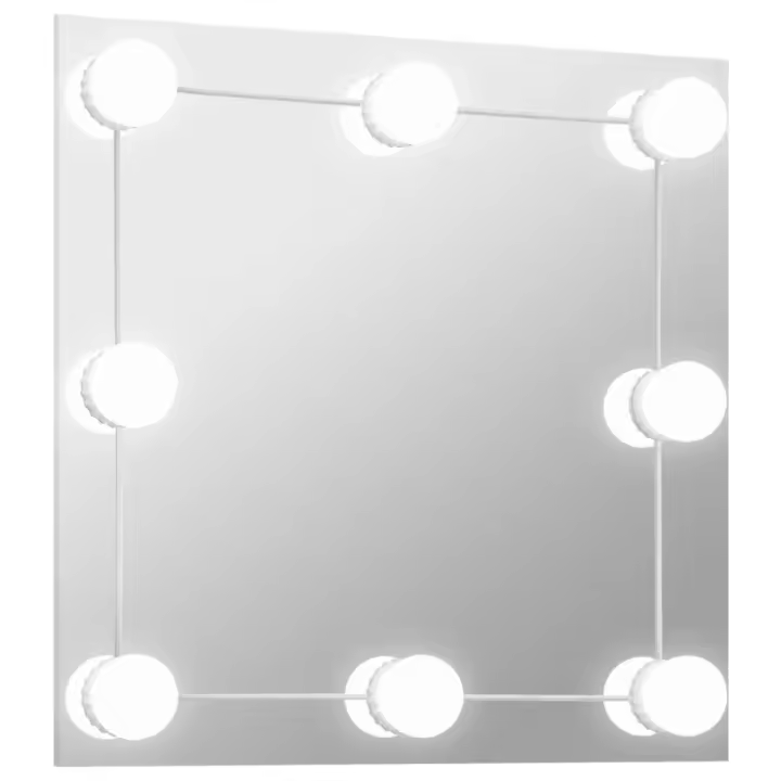 Espejo bañoEspejo de pared con luces LED cuadrado de vidrio - 1