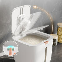 Contenedor De Almacenamiento Para Arroz Airtight Y Impermeable 10L Dispensador Multifuncional Para Alimentos Secos Alimentos Para Mascotas Organizador De Cocina - details 0
