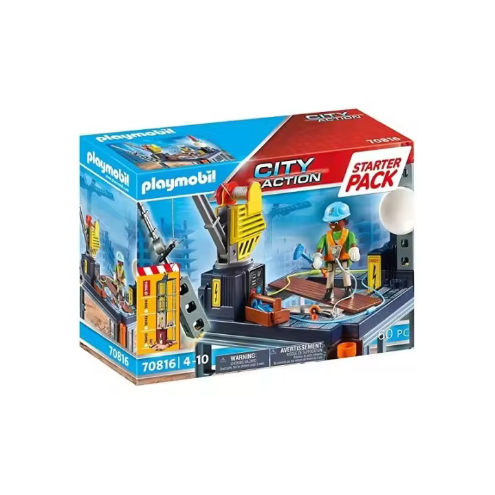 Playmobil 70816 Starter Pack Construcción con grúa edad 4+. Playmobil construcción 22P70816 - 1