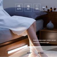 Luz Nocturna LED Con Sensor De Movimiento Recargable Por USB Luz De Armario Escalera Para Cocina Tipo C Luz De Noche Sin Cable - details 9