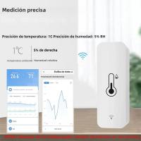 Sensor De Temperatura Y Humedad Zigbee WiFi Tuya Para Hogar Inteligente Compatible Con Alexa Y Google Assistant Monitor Remoto Por APP SmartLife - details 1