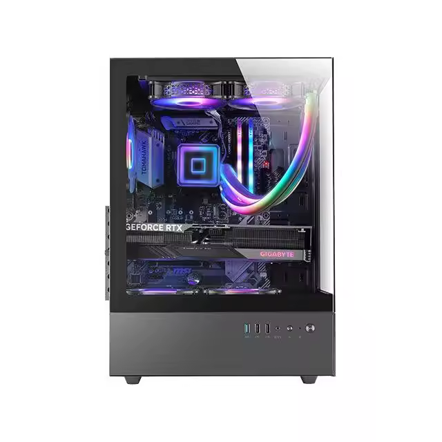 Mars Gaming - Caja de PC gaming 4T MCXO con paneles de cristal templado, diseño modular y óptima ventilación para juegos intensos - 1
