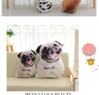 Cojín De Perro Divertido Y Realista 3D Curvado 50cm Relleno De Memoria Poliéster/Celulosa Decoración Para Sofá Juguete De Cabeza De Perro Para El Hogar - details 3
