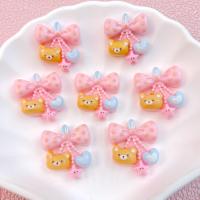 10Pcs Borlas De Oso Cartoon Pequeño Y Lindo Serie Resina Plana Para Joyería DIY Y Decoración De Artesanía Accesorio - details 4