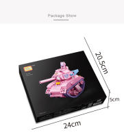 Bloques De Construcción De Tanque Creativos 455 Piezas En Colores Rosa Y Verde Juguete De Asamblea Para Niños Regalo De Navidad - details 4