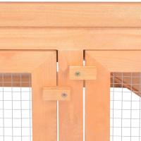 vidaXL Conejera jaula de animales con patio exterior madera - details 5