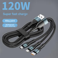 Cable De Carga Rápida 120W 5A 3 En 1 USB Tipo C Micro USB Para Realme Samsung Huawei P50 Cable De Datos Braided Material - details 4