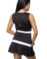 Vestido vendaje blanco y negro con vientre abierto marca generica - details 1