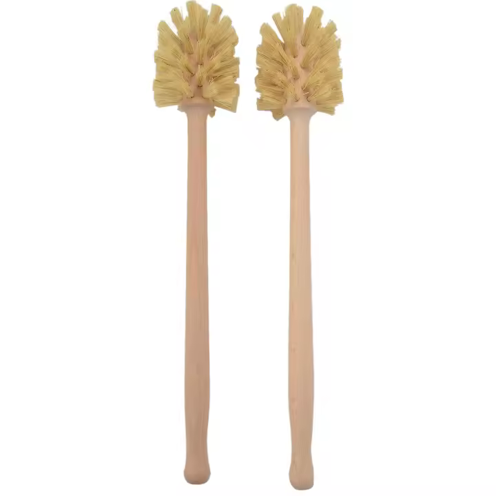 Escobilla Para Inodoro, Paquete De 2 Escobillas Para Inodoro De Madera Hecha De Madera De Haya, Cerdas Fuertes Con Poder De Limpieza 360 [kk] - 1