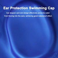 Gorro De Natación Impermeable De Silicona Con Alta Elasticidad Y Protección De Orejas Para Mujeres Gorro De Buceo Grande Para Comodidad Y Durabilidad Mejorada - details 5
