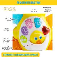 Pato Eléctrico inteligente que Baila y Camina, Juguetes con música y Luz LED, Lindo Pato Amarillo de Diseños animados. - details 1