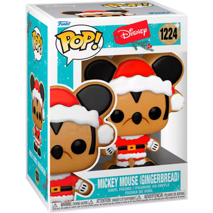 Funko - Figura Pop Disney Holiday Mickey Mouse Gingerbread - Funko Pop Coleccionable De Edición Limitada - Funko Pop Diseño Detallado Y Realista - Funko Pop Ideal Para Regalo - Funko Pop Gran Variedad De Personajes - 1