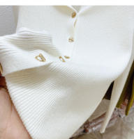 AOSSVIAO Chaqueta De Punto Para Mujer Estilo Oficina Lady Cierre Único Abrigo De Otoño Invierno 2025 Suéter Tejido Corto De Color Sólido Ajustado - details 13