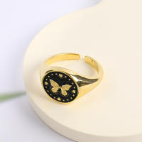 Encanto Anillo de lazo para mujer, estilo elegante, chapado en cobre de 14 quilates, con flor. - details 29