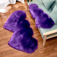 Alfombra De Piel De Oveja Falsa En Forma De Corazón Doble Suave Y Abrazable Alfombra De Zona Para Sala De Estar Decoración De Cama Alfombra Antideslizante Resistente Al Desvanecimiento Para Uso Doméstico Y Hotel - details 6