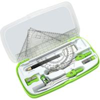 Set de Compas-Geometría,10 Piezas Juego de Brújula de Geometría Kit Incluye Reglas Prolongador Lápiz de Brújula Plomo Replicas Lápiz, Borrador para Escuela y Oficina, STARPLAST - details 1