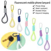 Lanyard De Malla En Colores Fluorescentes Correa De Teléfono Para Bolsos Hecha De Hilo Tejido Accesorios Para Pantalones Y Llaveros Unisex Tamaño Approx 16.5 Cm - details 0