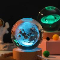 Lámpara De Mesa LED USB De Bola De Cristal Con Galaxia Y Astronauta 3D Regalo Para Fiesta En Casa Para Niños Y Adultos - details 4