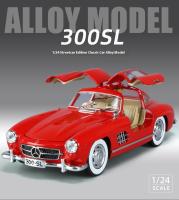 Modelo De Coche Clásico 1:24 Benz 300SL 1936 Con Sonido Y Luz Juguete Educativo Para Niños Coleccionable De Metal Regalos Para Cumpleaños - details 0