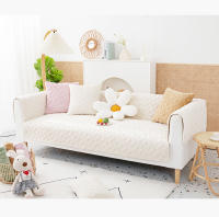 Cubierta De Sofá De Veludo Lechoso Para Otoño E Invierno Terciopelo Grueso Fundas Protectoras De Muebles Para Sala De Estar Estilo Sólido Tamaño Variado - details 3