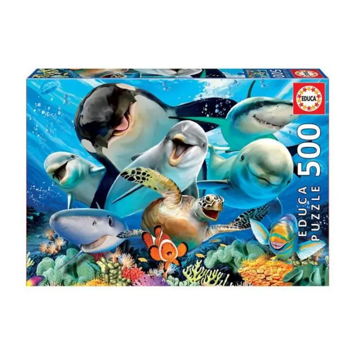 Educa Puzzle 500 Piezas Selfie Bajo el Agua - Juego de Rompecabezas para Niños Mayores de 8 Años - 1