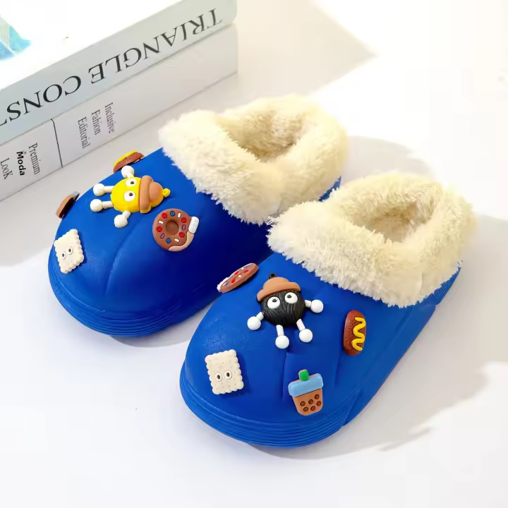 Alpargatas De Algodón Para Niños Y Niñas Invierno Interior Antideslizantes Talla Desmontable Para Interior 3-10 Años - 1