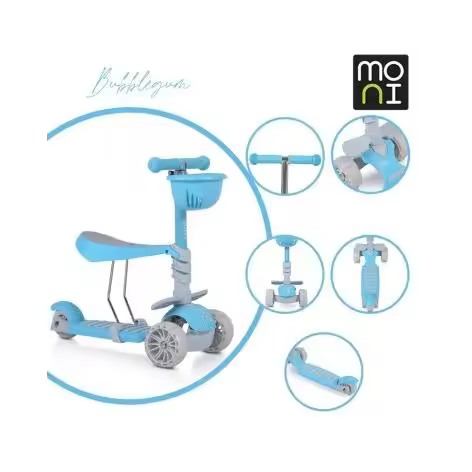MONI Patinete Infantil BUBBLEGUM con Asiento Regulable de Moni - 1
