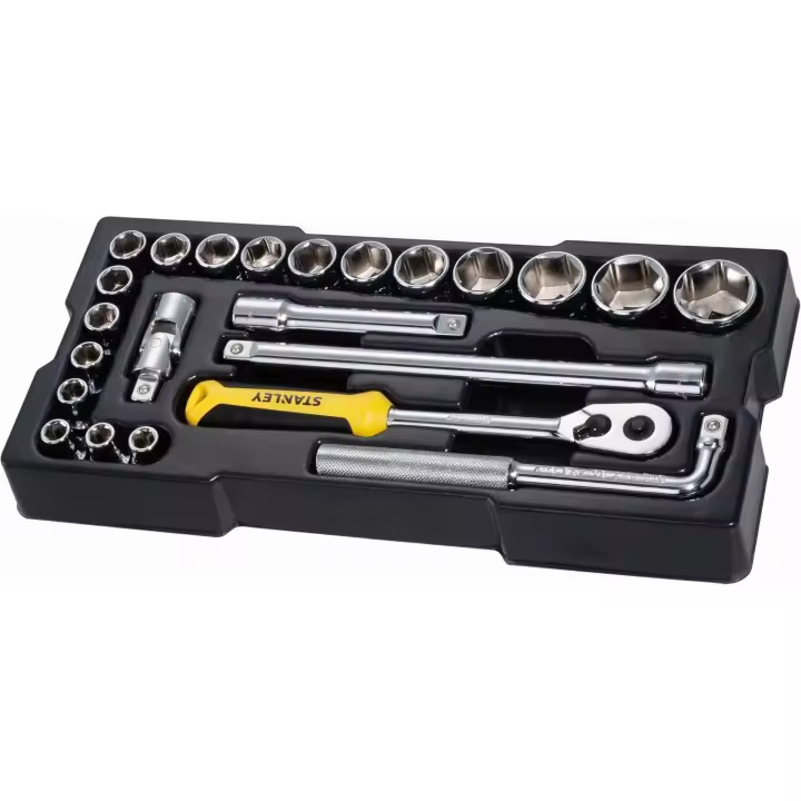 Stanley Transmodule. 23 piezas de mecánica métrica ½" – 6 puntos - 1