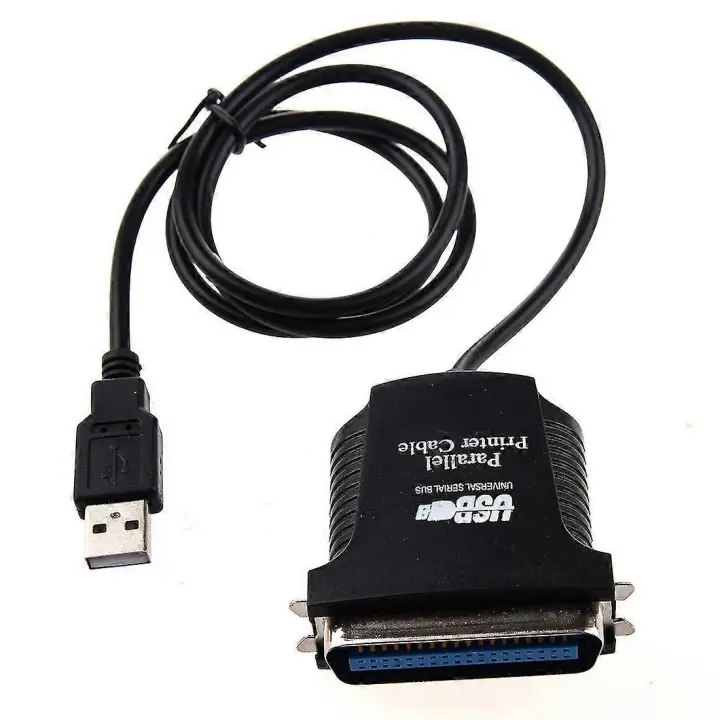 Usb Printer Parallel Port 36pin Male Conversion Cable Black - 1