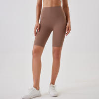 Shorts De Yoga Para Mujer Cintura Alta Transpirables Suaves Y Tensos Leggings De Gimnasio Cortos De Ciclismo Deportivos - details 16