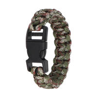 Brazalete De Sobrevivencia Para Camping Y Emergencias Al Aire Libre Con Cuerda Paracord De 7 Núcleos De 23cm Herramientas De Escape Y Paraguas - details 3