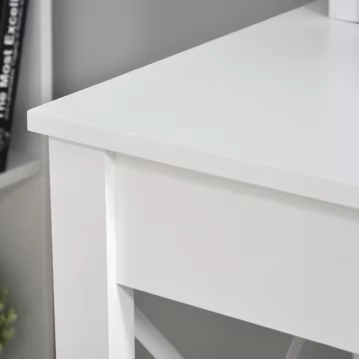 HOMCOM Mesa Escritorio Mesa de Ordenador Multifuncional Moderno y Minimalista para Oficina Estudio 105x50x76 cm Blanco - 1