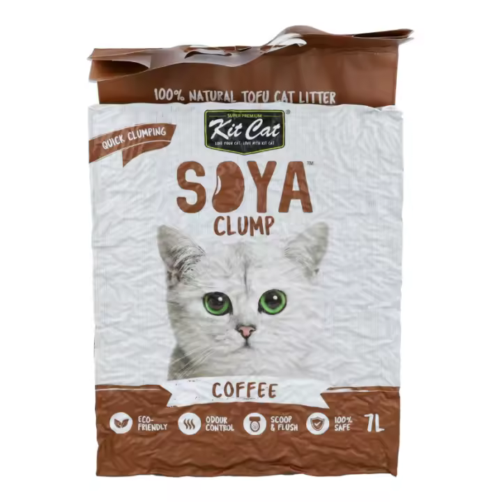 Kit Cat Arena Eco Soyaclump Coffee Para Gatos 7 L - 1