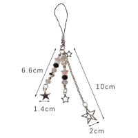 Llavero De Perla Y Estrella Gótico Y2K Para Teléfono Kawaii Cadena De Llaveros Con Pendón Para Bolsos Accesorio Lindo Para Mujeres Y Niñas Joyería - details 8