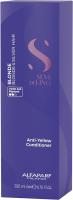 Alfaparf SDL Blonde Anti-Yellow Acondicionador 200 Ml. / Fórmula vegana con pigmentos violeta-azulados que neutraliza tonos amarillos, hidrata y protege el rubio para un acabado profesional. - details 3