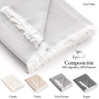 HIPERMANTA  Colcha Foulard multiusos 50% ALGODÓN / 50% POLIÉSTER modelo LISO.  Medida: 230x290cm). - details 0