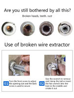 Juego De Herramientas De Reparación De Tubos Rotos Con Llave De Tapa Y Extraccción De Hilo 4/6 Puntos Herramienta Manual Para Reparación De Válvulas Y Quemadores - details 2