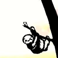 Arte De Pared De Acero Silueta De Sloth En Ramal Decoración Para Jardín Patio Exterior Estilo Moderno Y Minimalista - details 5