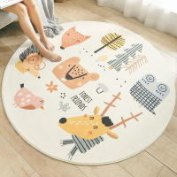 Carpetas Redondas Para Juegos Infantiles Alfombra Blanca De Peluche Para Dormitorio Alfombra Para Bebés Con Alfabeto Alfombras Para Niños - details 6