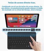 Teclado Inalámbrico Bluetooth Para Tablet Android iOS Windows Con Iluminación RGB Teclado Y Ratón Compatible Con iPad Y Teléfono Móvil - details 13