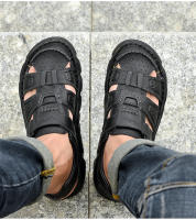 Zapatos De Cuero Genuino Para Hombres Sandalias Clásicas De Verano Para Exterior Caminar Transpirables Sandalias De Hombre - details 16