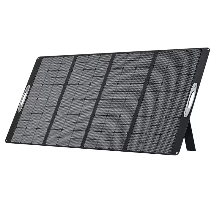 Panel solar portátil plegable OUKITEL PV400 de 400W con soporte, tasa de conversión de energía del 23%, impermeable IP65 - 1